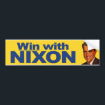 1960 Win met Nixon  Bumpersticker<br><div class="desc">Professioneel gereproduceerde bumpersticker.</div>