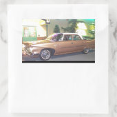 1960PlymouthWithFrameAndText2LG.JPG Rechthoekige Sticker (Tas)
