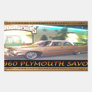 1960PlymouthWithFrameAndText2LG.JPG Rechthoekige Sticker