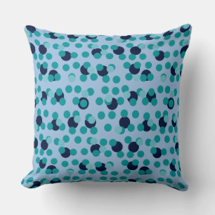 1960s-70s Pop Geometrisch Mid-Century Turkoois Bel Kussen
