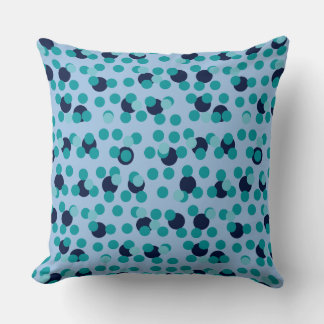 1960s-70s Pop Geometrisch Mid-Century Turkoois Bel Kussen