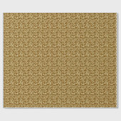 1960's 70's Retro  Mod Hippie Abstract Goud Cadeaupapier (Vlak)