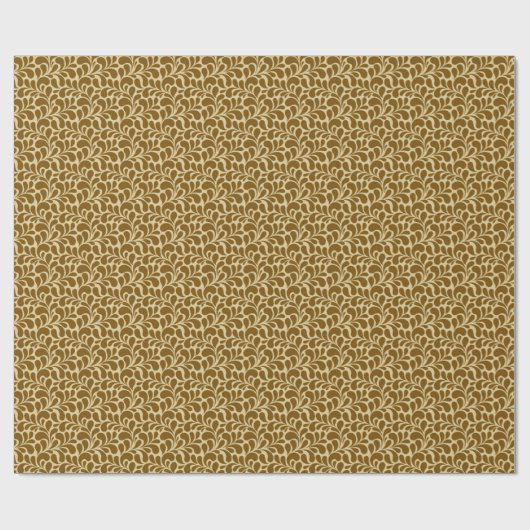 1960's 70's Retro Mod Hippie Abstract Goud Cadeaupapier (Vlak)