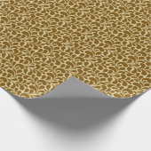 1960's 70's Retro  Mod Hippie Abstract Goud Cadeaupapier (Hoek)