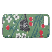 1960s Bird Cherry Barkcloth Phone Case (Achterkant (Horizontaal))