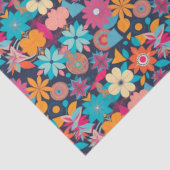 1960s Bloem- en Geometrisch Tissuepapier (Detail)