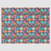 1960s Bloem- en Geometrisch Tissuepapier (Voorkant)