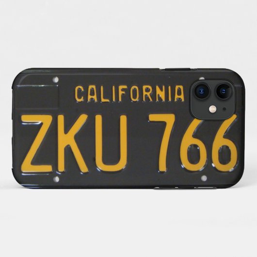 1960's CA License Bord iPhone Case (Achterkant (horizontaal))