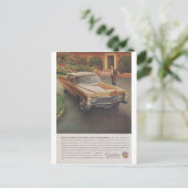 1960s Cadillac tijdschrift advertentie Briefkaart (Staand voorkant)