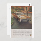 1960s Cadillac tijdschrift advertentie Briefkaart (Voorkant / Achterkant)