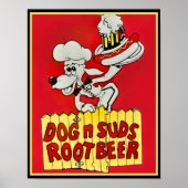 1960's DOG n SUDS Root Bier Poster (Voorkant)
