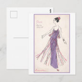 1960s Dress Mode Design Briefkaart (Voorkant / Achterkant)
