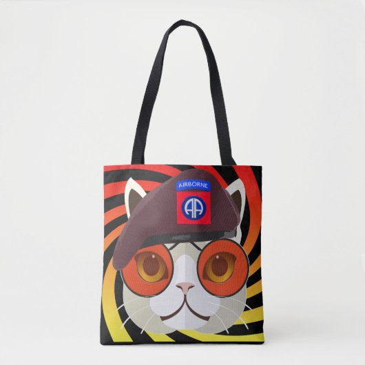 1960's Era 82e Airborne Kitty Kat! Tote Bag (Voorkant)