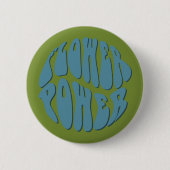 1960's Flower Power Badge Ronde Button 5,7 Cm (Voorkant)