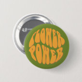 1960's Flower Power Badge Ronde Button 5,7 Cm (Voorkant /achterkant)