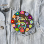 1960s Flower Power  Ronde Button 4,0 Cm (In situ)