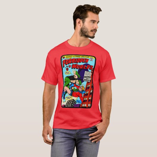 1960's "Forbidden Worlds" Comic T-Shirt  (Voorkant volledig)