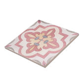 1960s Handbeschilderde Bloemen Klassieke waterverf Tegeltje (Zijkant)