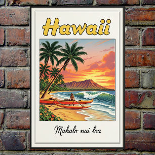 1960s Hawaiian Travel Poster