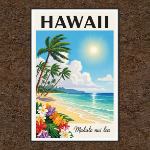 1960s Hawaiian Travel Poster