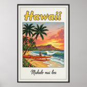 1960s  Hawaiian Travel Poster (Voorkant)