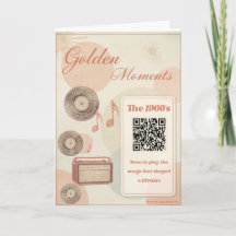 1960s Herinneringsbezoekkaartjes met muziek QR-cod