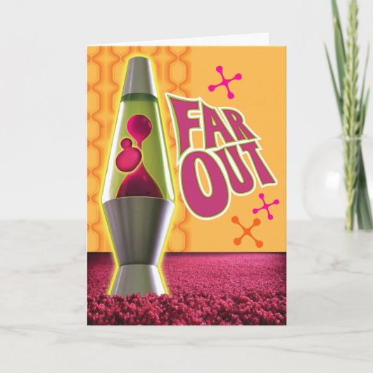  1960s Hippie Lamp Retro Verjaardag Kaart (Voorkant)