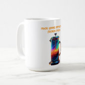 1960's Hippie Psychedelic Franse Pers Koffiemok (Voorkant links)