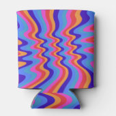 1960s Hippie Trippy Retro Wallpaper Blikjeskoeler (Achterkant)