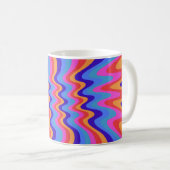 1960s Hippie Trippy Retro Wallpaper Koffiemok (Voorkant rechts)