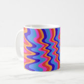 1960s Hippie Trippy Retro Wallpaper Koffiemok (Voorkant links)