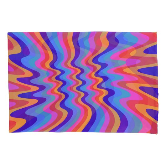 1960s Hippie Trippy Retro Wallpaper Kussensloop (Voorkant)