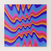 1960s Hippie Trippy Retro Wallpaper Legpuzzel (Horizontaal)