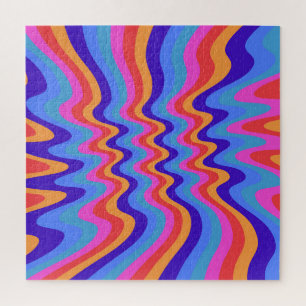 1960s Hippie Trippy Retro Wallpaper Legpuzzel