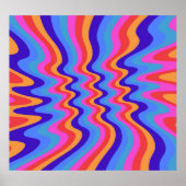 1960s Hippie Trippy Retro Wallpaper Poster (Voorkant)