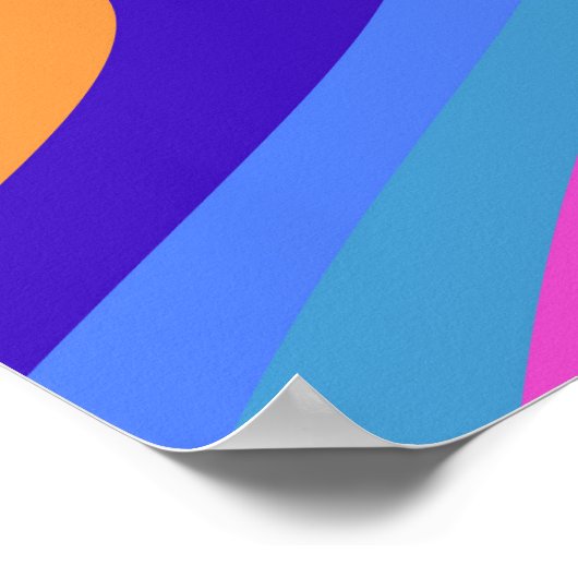 1960s Hippie Trippy Retro Wallpaper Poster (Hoek)