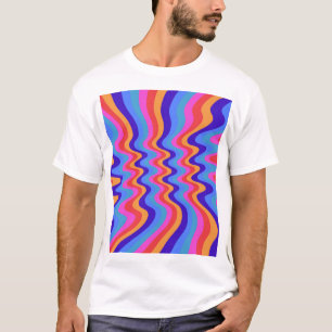 1960s Hippie Trippy Retro Wallpaper T-shirt