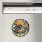 1960s Horror Vacui Psychedelic Artwork Magneet (Insitu (Vaatwasser))