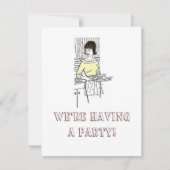 1960s Huisvrouw - Uitnodiging, we zijn H... Kaart (Voorkant)