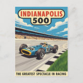 1960s Indianapolis 500 Vintage Briefkaart (Voorkant)