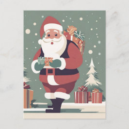 1960s Kerstkaart 60s Kerstmis Kaart