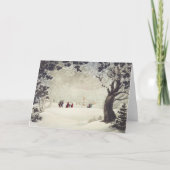 1960s Kerstkaart  60s Kerstmis Kaart (Voorkant)