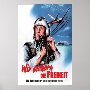 1960s luchtmacht rekruterings poster Wij bescherme