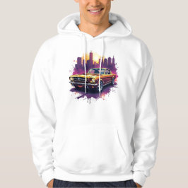 1960s Muscle Car with Urban Skyline Hoodie
