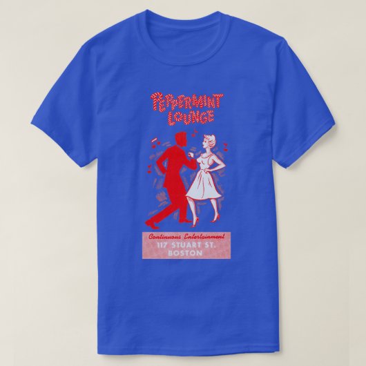 1960s Peppermint Lounge Boston T-shirt (Design voorkant)