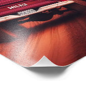 1960s Racing Trucks Down a Dirt Road Aangepaste na Foto Afdruk (Hoek)