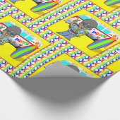 1960's Retro Hippy Van Peace Surf Board Cadeaupapier (Hoek)