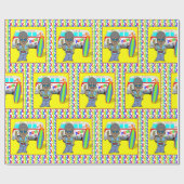 1960's Retro Hippy Van Peace Surf Board Cadeaupapier (Vlak)