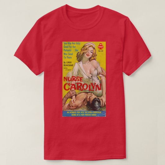  1960s Softcore Sleaze Paperback Hoesje 25 T-shirt (Design voorkant)