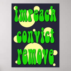 1960's stijl Impeach Veroordeel Verwijder Poster
